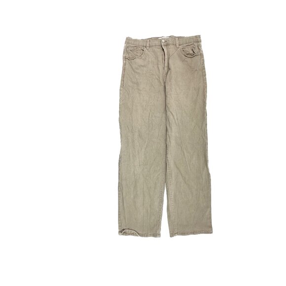 Ardene Baggy High Rise Women's size 13 Tan Beige Denim Jeans - Picture 1 of 4